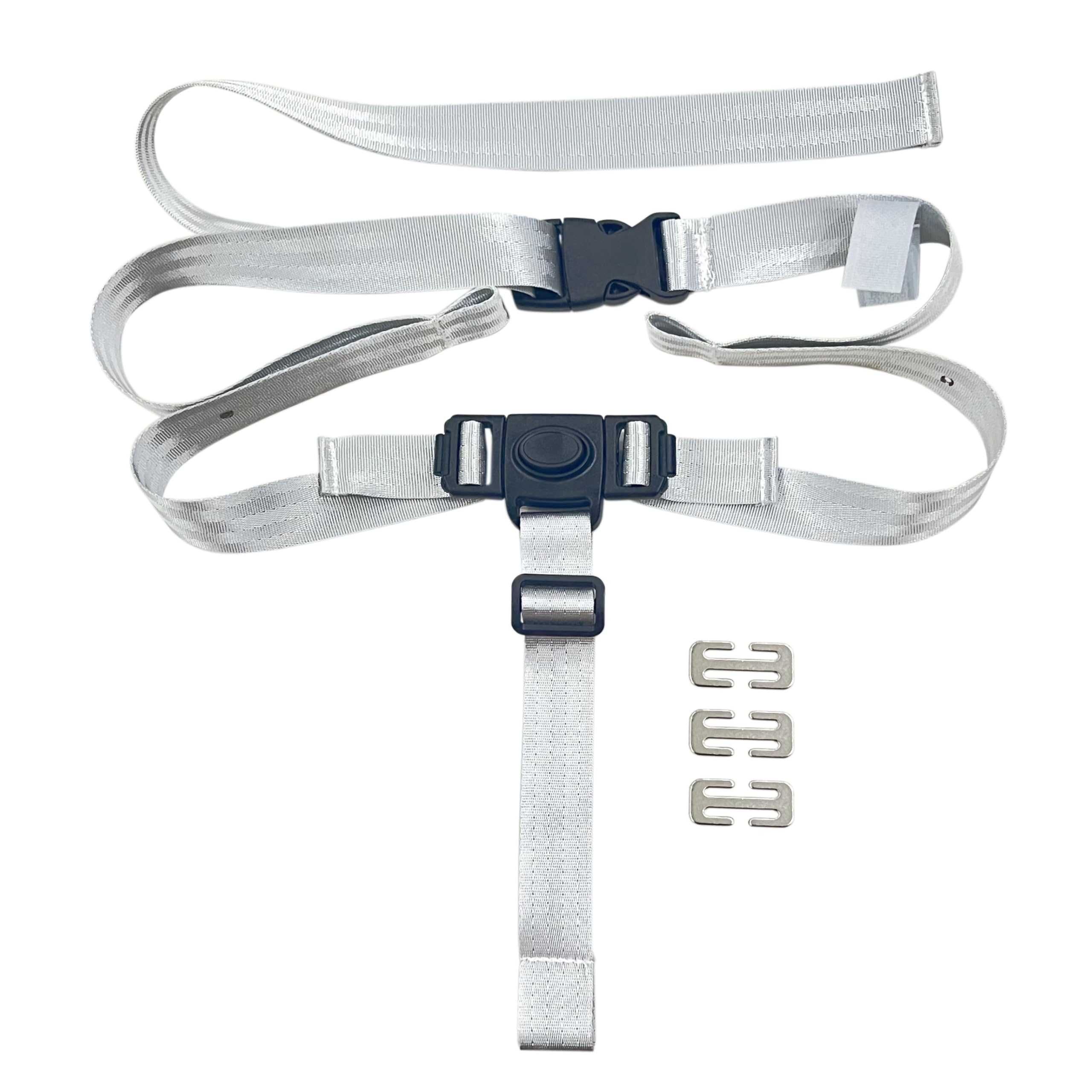 Amoxum Baby Safety Belt Compatible with APRAMO Dining Booster Chair, Harness for Toddler Feeding Seat, Silver