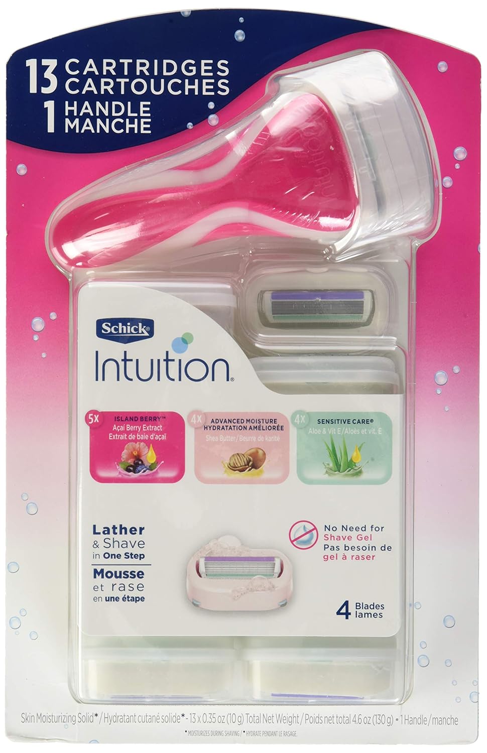 Schick Intuition Variety Pack Razor Refills & Handle