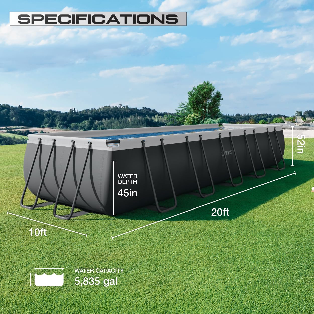 Amazon.com: INTEX 26357MZ 20ft x 10ft x 52in Ultra XTR Deluxe