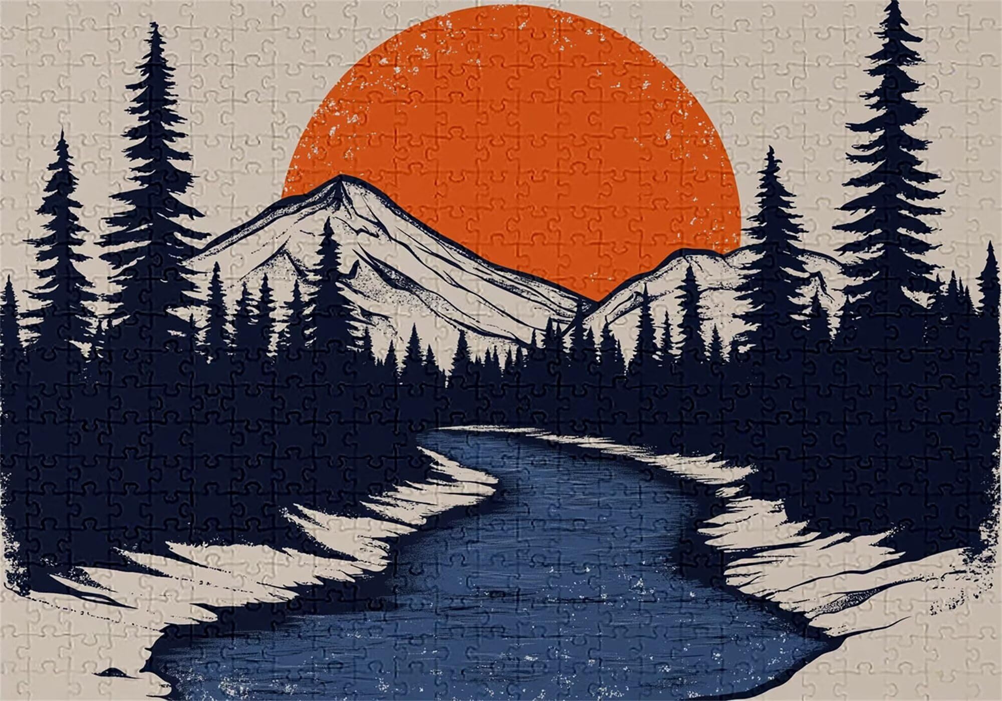 Puzzle 3000 elementów puzzle góry dla dorosłych księżyc 122 x 81 cm Unikalne rzemiosło klasyczne 3D drewniane układanka do rodzinnych gier aktywnych, układanka do samodzielnego wykonania nawet do