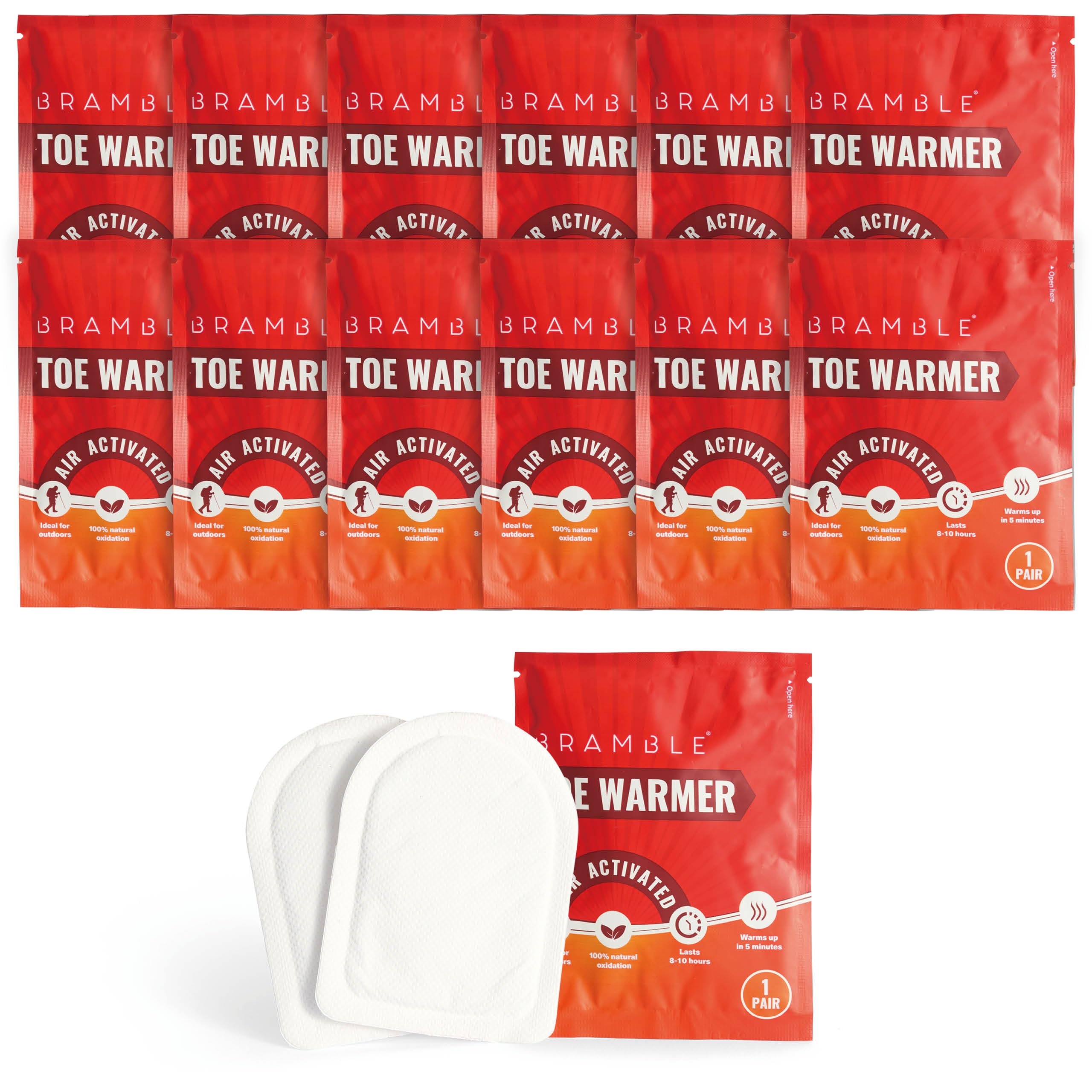 Bramble - Toe Foot Warmers, In Shoe, Boot Warmers - Suitable for Outdoor Activities, Hiking, Golf, Football Spectators, Lasts 8 Hours +
