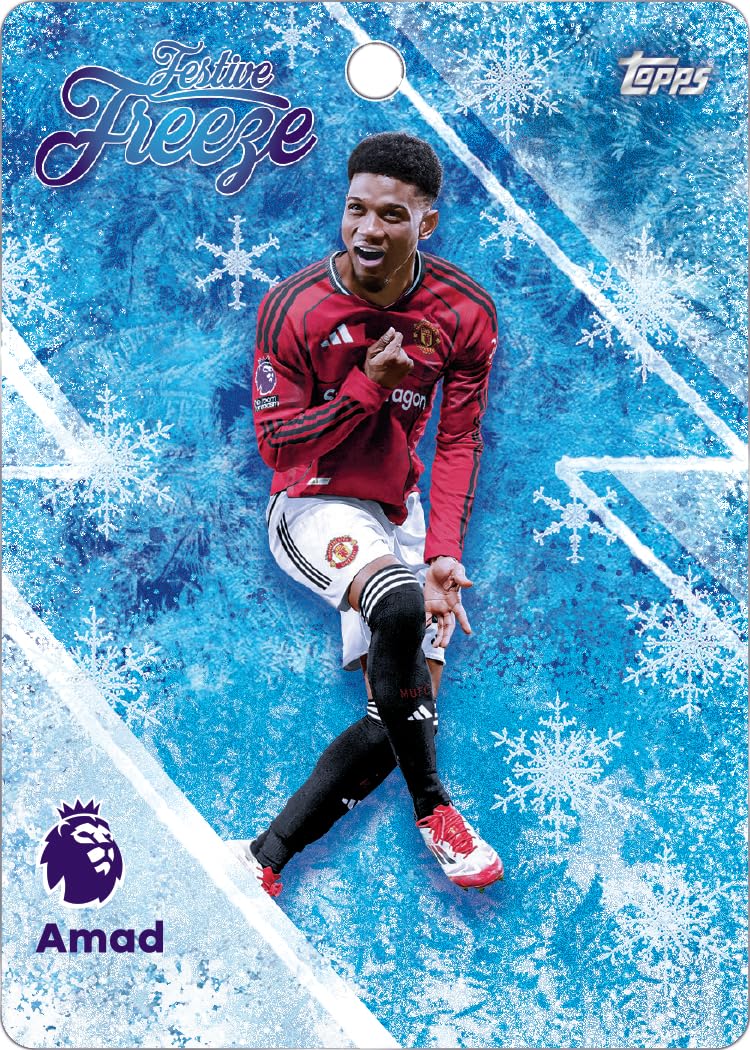 Topps Premier League 2026 – edycja debiutancka – kalendarz adwentowy (96 świątecznych kart równoległych plus 24 kartki świąteczne Freeze)