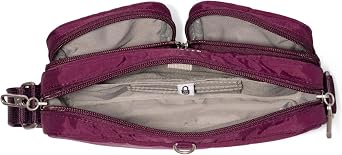 Baggallini Women's Baggallini Securtex Anti-theft Treasure Crossbody 9x5.5 Lightweight Travel Purse With Rfid Card Slots Locking Zippers