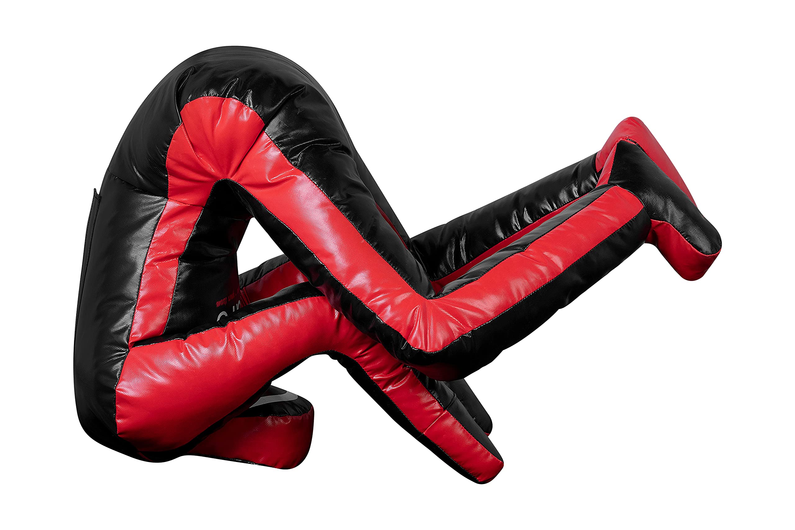 Lisaro Judo Dummy Schnuller Gr.180|MMA Grappling Dummy BJJ Wrestling Dummy Sitzposition brasilianischer JIU Jitsu | Selbstverteidigung Training Vinyl | UNGEFÜLLT |Grappling Dummy Schwarz-Rot