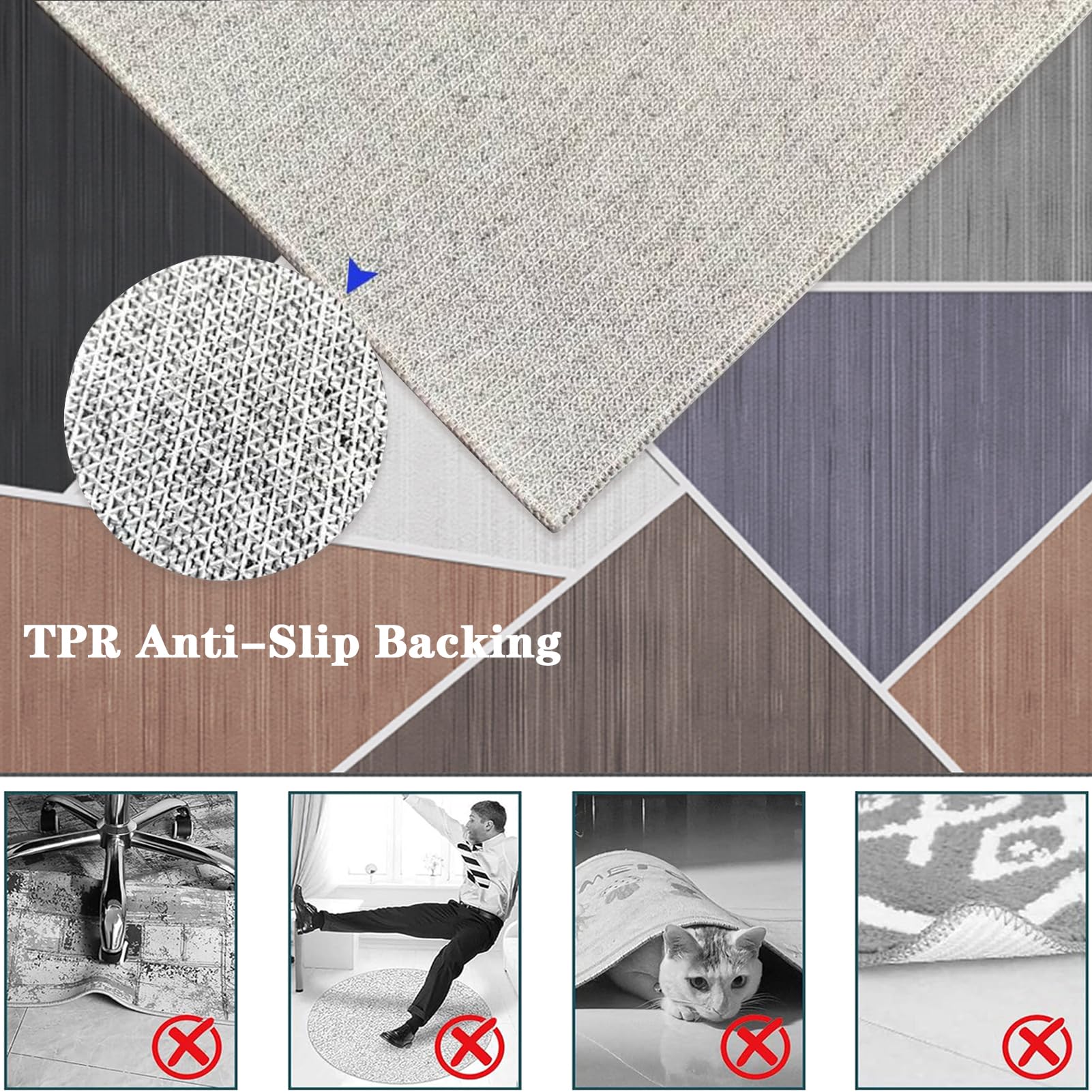 Alfombra de Suelo para Suelos Duros Laminado, Alfombrilla para Silla de Gaming Oficina, Alfombra Gaming Suelo, Alfombra para Silla de Oficina, Protector Suelo Silla Ruedas 100 x 120 cm