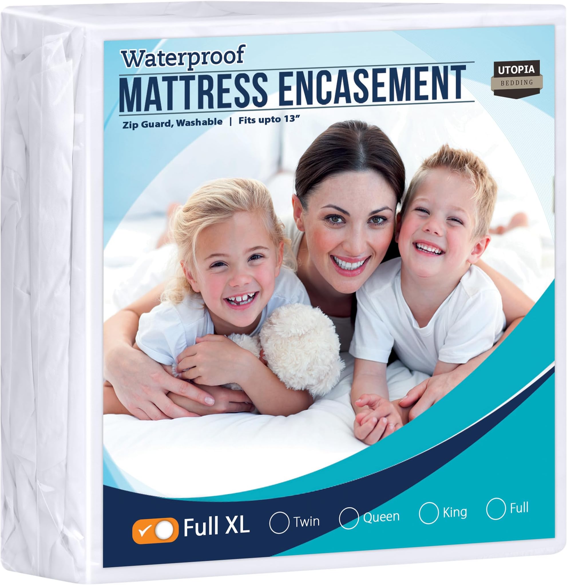 Plastic Mattress Protector Zippered Full XL, Waterproof
