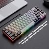 Teclado gamer GEODMAER 65% con cable, mini retroiluminado, ultracompacto anti-ghosting sin conflictos, 68 teclas de membrana para PC portátil Windows 3
