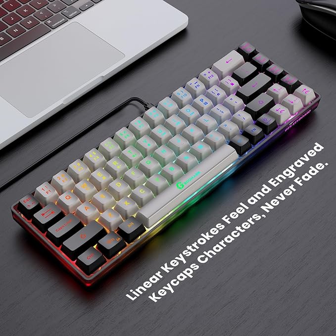 Teclado Gamer GEODMAER 65% RGB 68 Teclas USB-C miniatura 2
