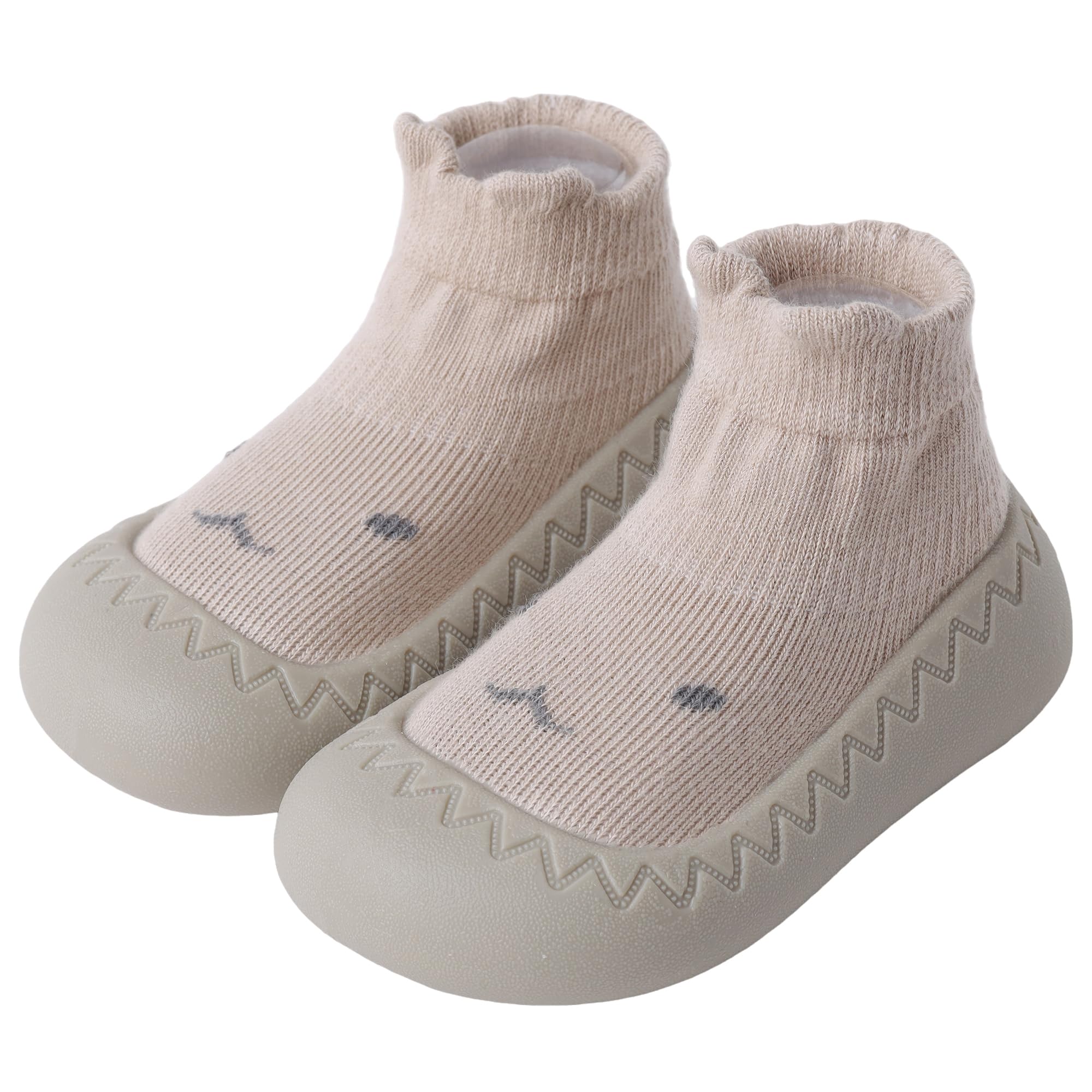 XQ&XG Calzini Scarpe Antiscivolo per Bambini, Scarpe Primi Passi Neonato, Suola Morbida Antiscivolo, Scarpe Traspiranti per Bambino Unisex Calzino Pantofole