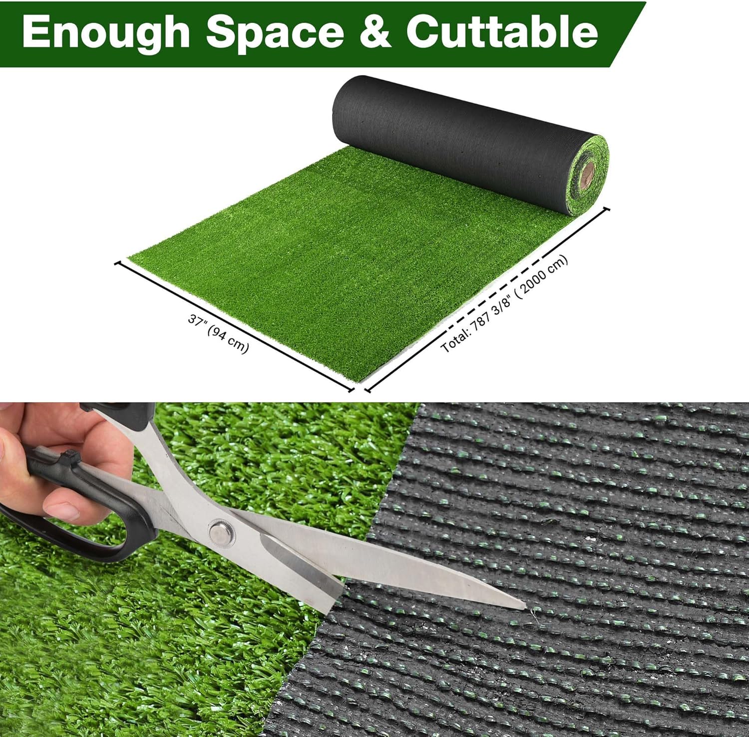 Yescom Sports Sled Strips Turf Gym Turf Flooring for Weight Sled Push Gym Equipment Outdoor Indoor Use 65'x3'(195 Sq.Ft) 0.4" H