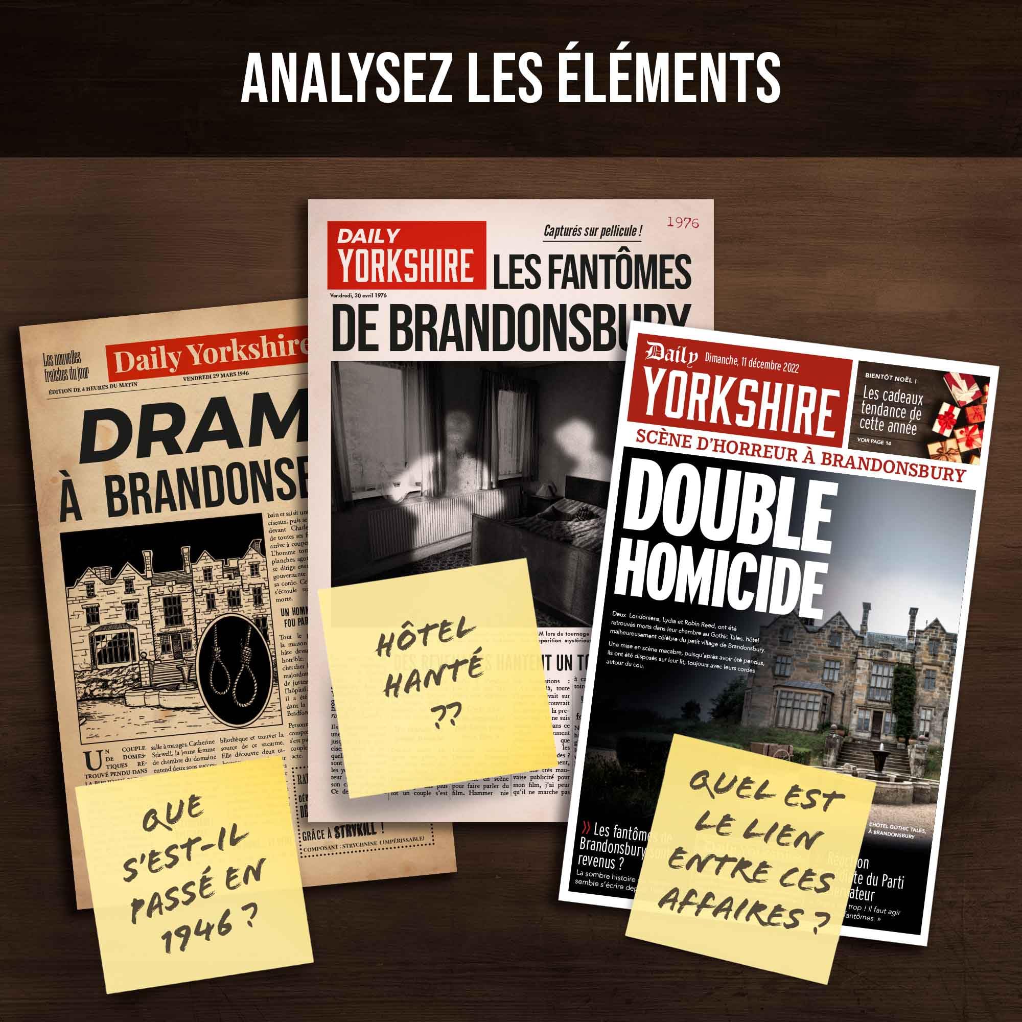Dossiers Criminels - Les Fantômes de Brandonsbury : Découvrez Les Secrets Obscurs d'un Hôtel Maudit - Jeu de Societe Escape Game - Jeu d’Enquête Immersif et Collaboratif - 1-6 Joueurs