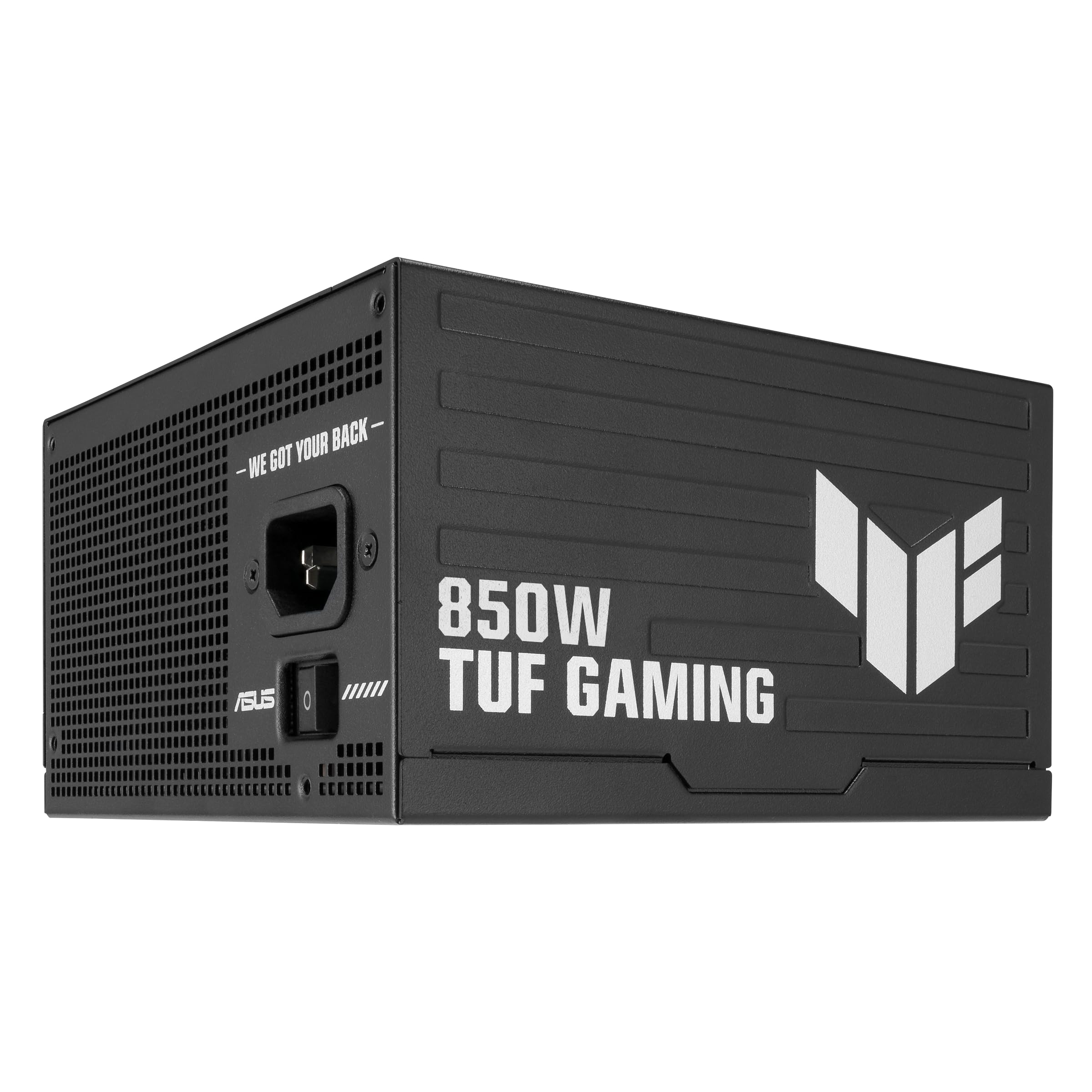 ASUS TUF Gaming 850 W Platinum Gaming zasilacz sieciowy (850 W, wentylator z podwójnym łożyskiem kulkowym, kompatybilny z ATX 3.1 i PCIe 5.1, certyfikat 80 Plus Platinum, trawiony kabel, czarny)