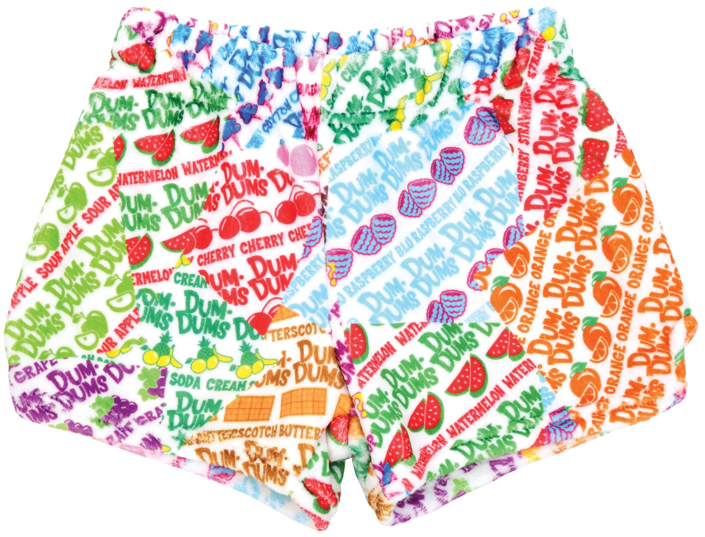 iscream Dum Dums Print Big Girls - Pantaloncini in pile morbido e setoso, collezione