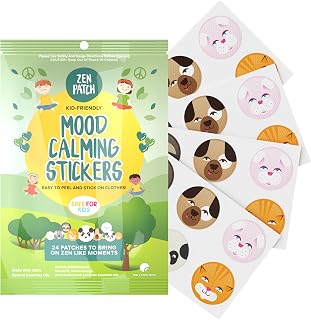 BuzzPatch ZenPatch Mood Calming Stickers for Kids and Adults (24 Pack) – The Natural Patch - All Natural, Chemical and Drug Free, Mood Support for Relaxation, Calm and Emotion Regulation
