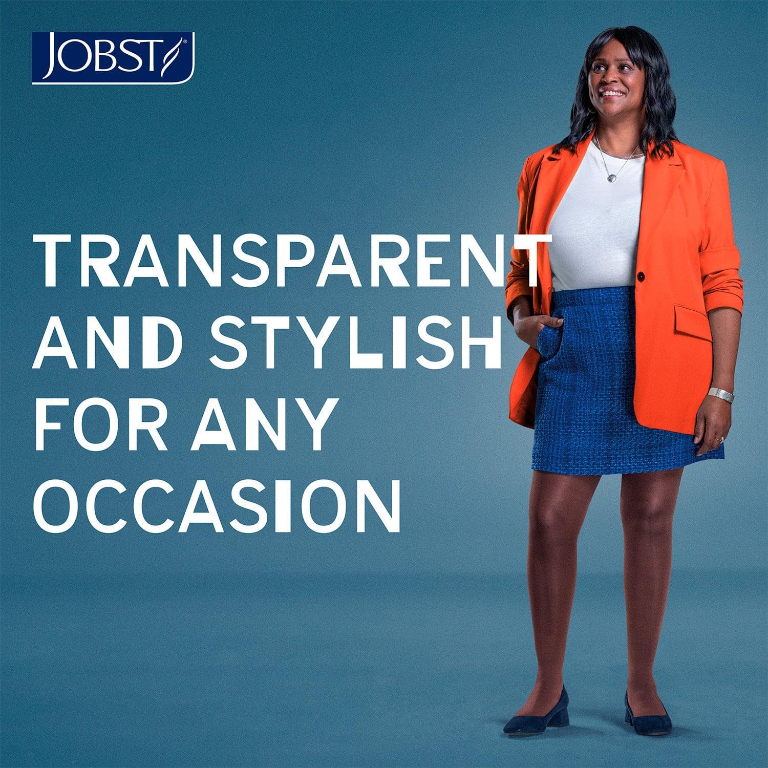 JOBST UltraSheer Knee High 15-20 mmHg Compression Stockings, Open Toe, X-Large, Sun Bronze