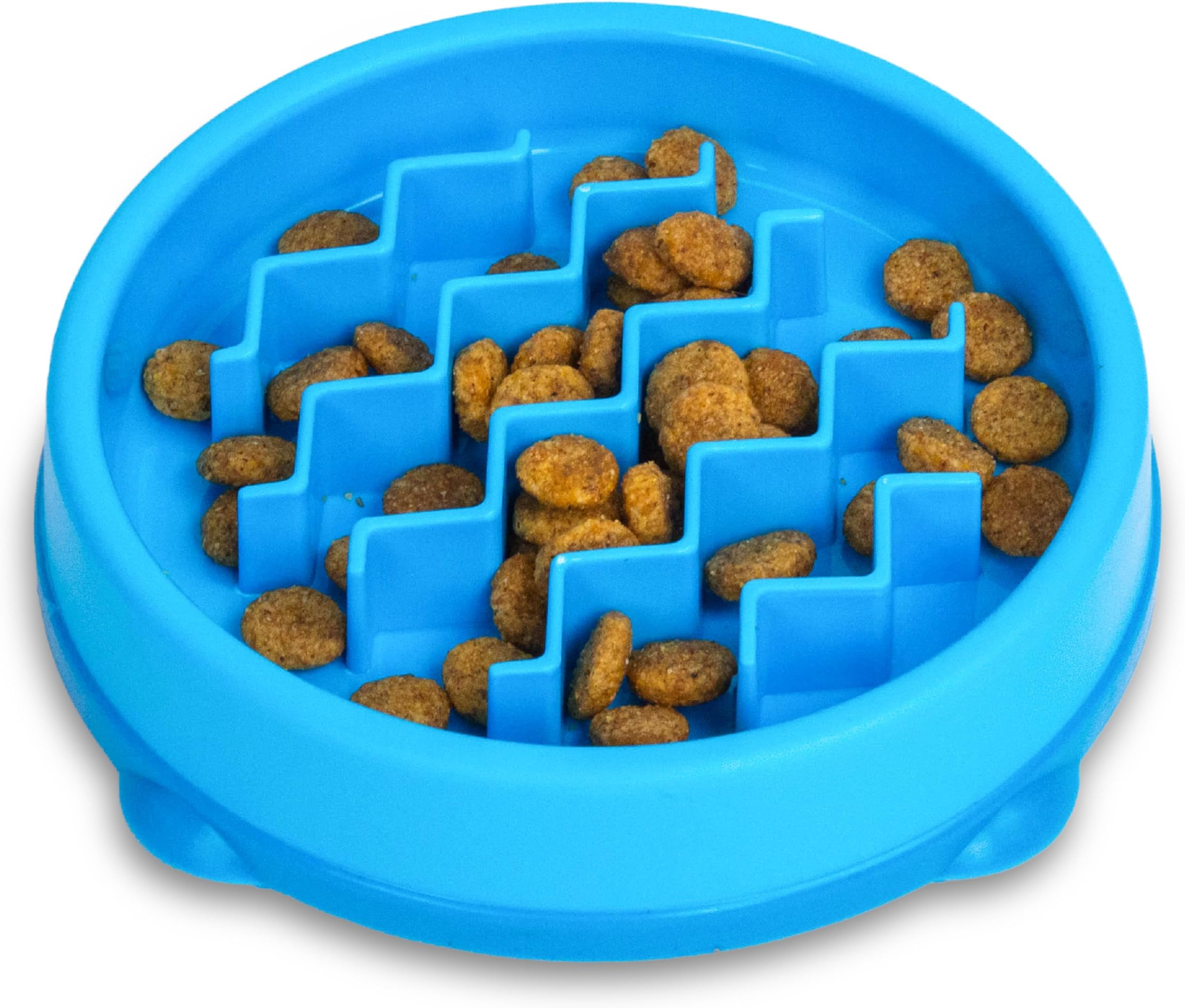Catstages Kitty Slow Feeder Cat Bowl, Blue