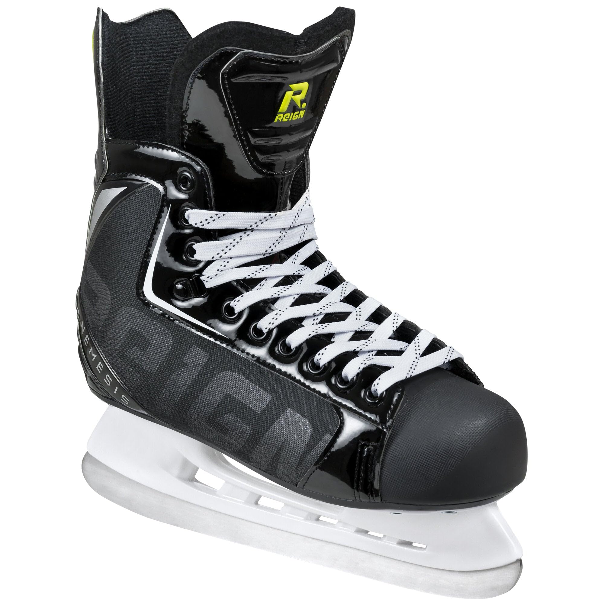 Powerslide Némesis - Patines de Hielo Unisex para Hombre y Mujer, Color Negro