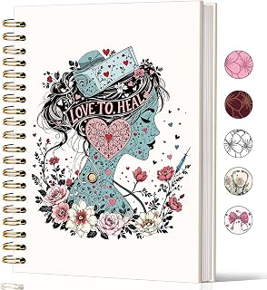 Lacama Nurse Notebook Journal, Nursing Student Graduation Gifts, Nurse Appreciation Gift, Nurses Week Gifts，Stethoscope Flower Spiral Notebook, Office School Supplies