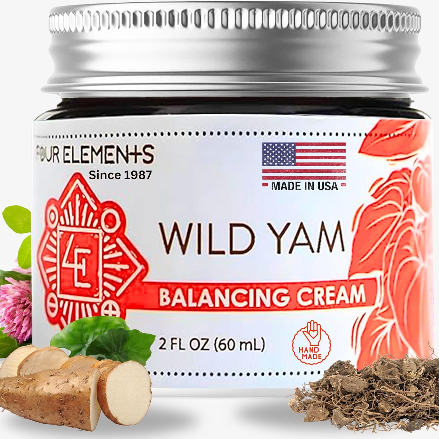 Four Elements 4E Wild Yam Balancing Cream 2 OZ - 1st Place Winner at the 2023 International Herb