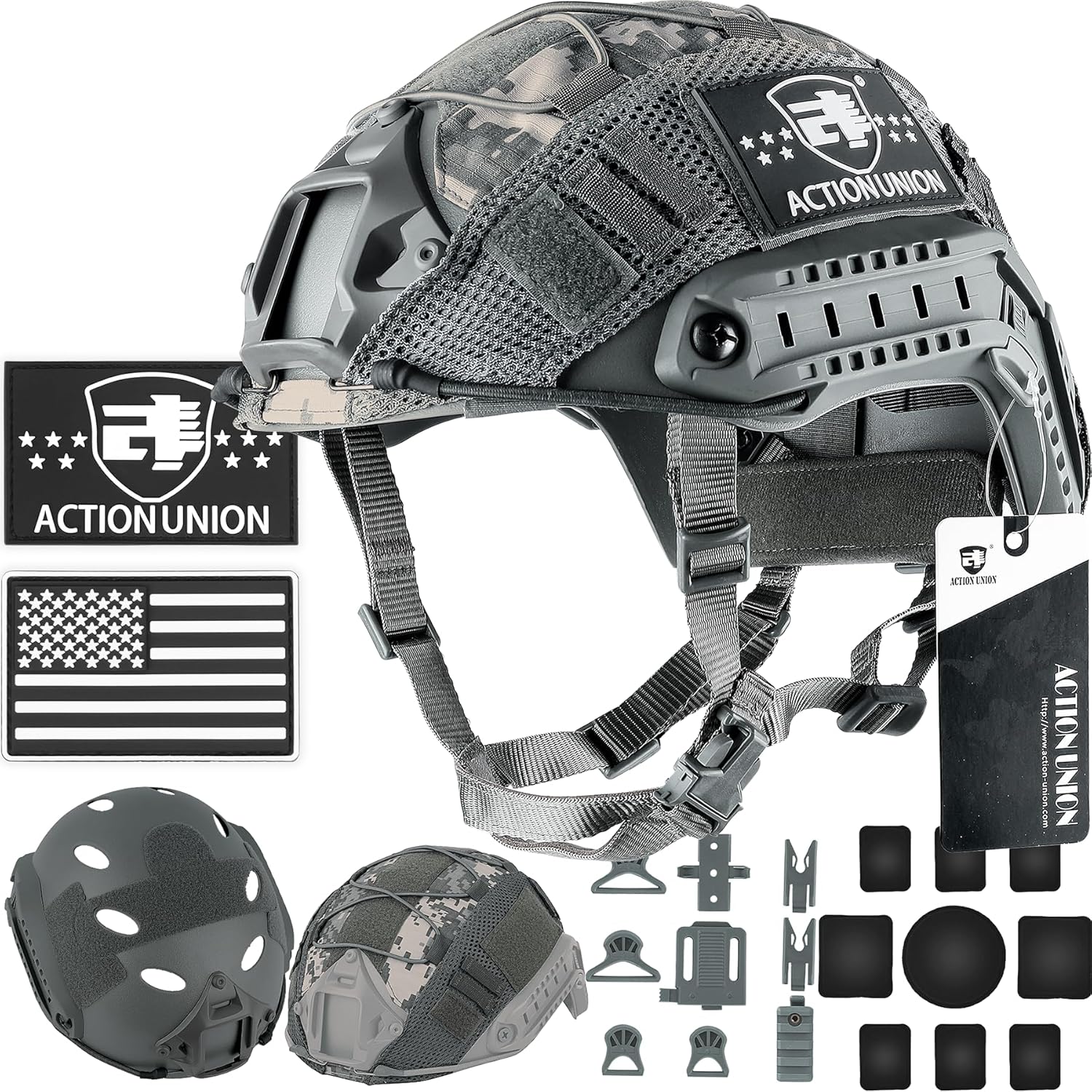 ACTIONUNION Airsoft Helmet Set PJ Type Tactical Paintball Helmet