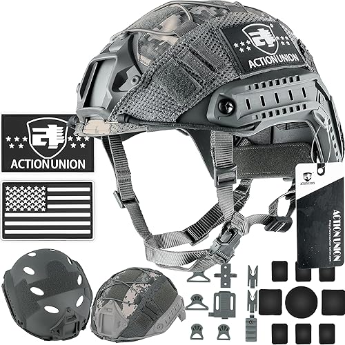 Miniatura 7 de ACTIONUNION Airsoft Fast - Juego de casco táctico de paintball tipo PJ