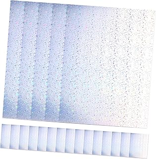 Tofficu 20 folhas de adesivos de papel de impressora de vinil imprimíveis papel para impressão a jato de tinta papel adesivo de vinil papel artesanato papel de vinil filme holográfico adesivo impressora papel janela filme flash