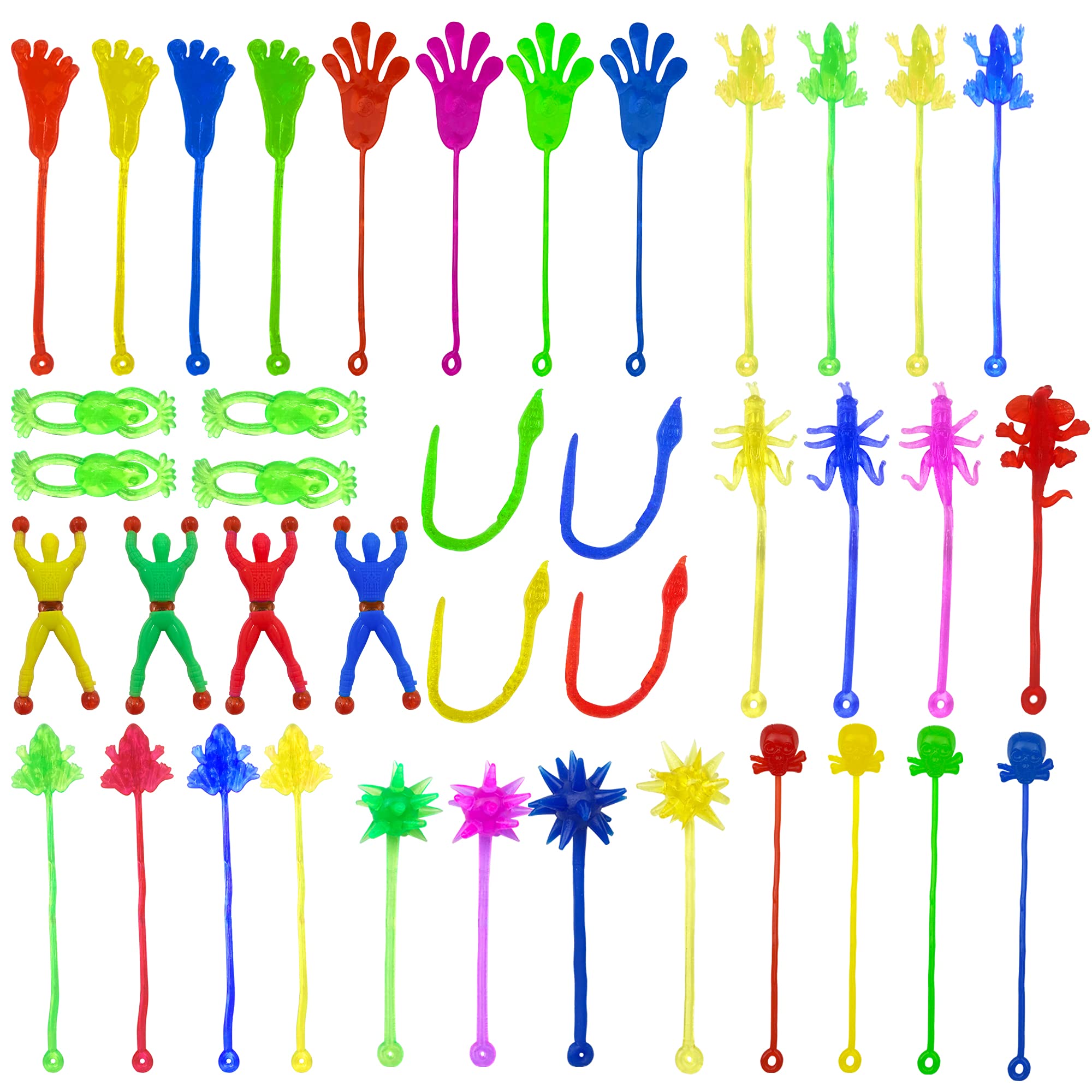Buy PEMOTYST 40PCS Vinyl Stretchy Sticky Toys Including Sticky Hands