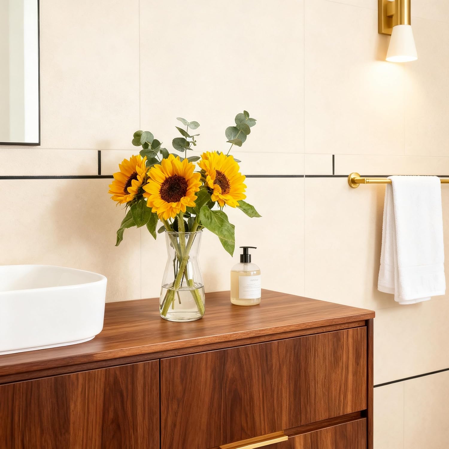 Der Rose 8 inch Clear Glass Flower Vases for Flower Bouquet Decoration Home Centerpiece Wedding Decor Gift - Image 4