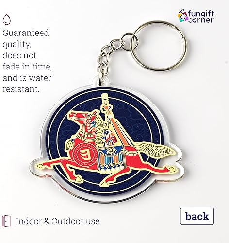 Miniatura 4 de FunGiftCorner Llaveros Feng Shui de Amuleto de Caballo de Viento, símbolo del espíritu y vitalidad de Lift One, acrílico transparente ligero y