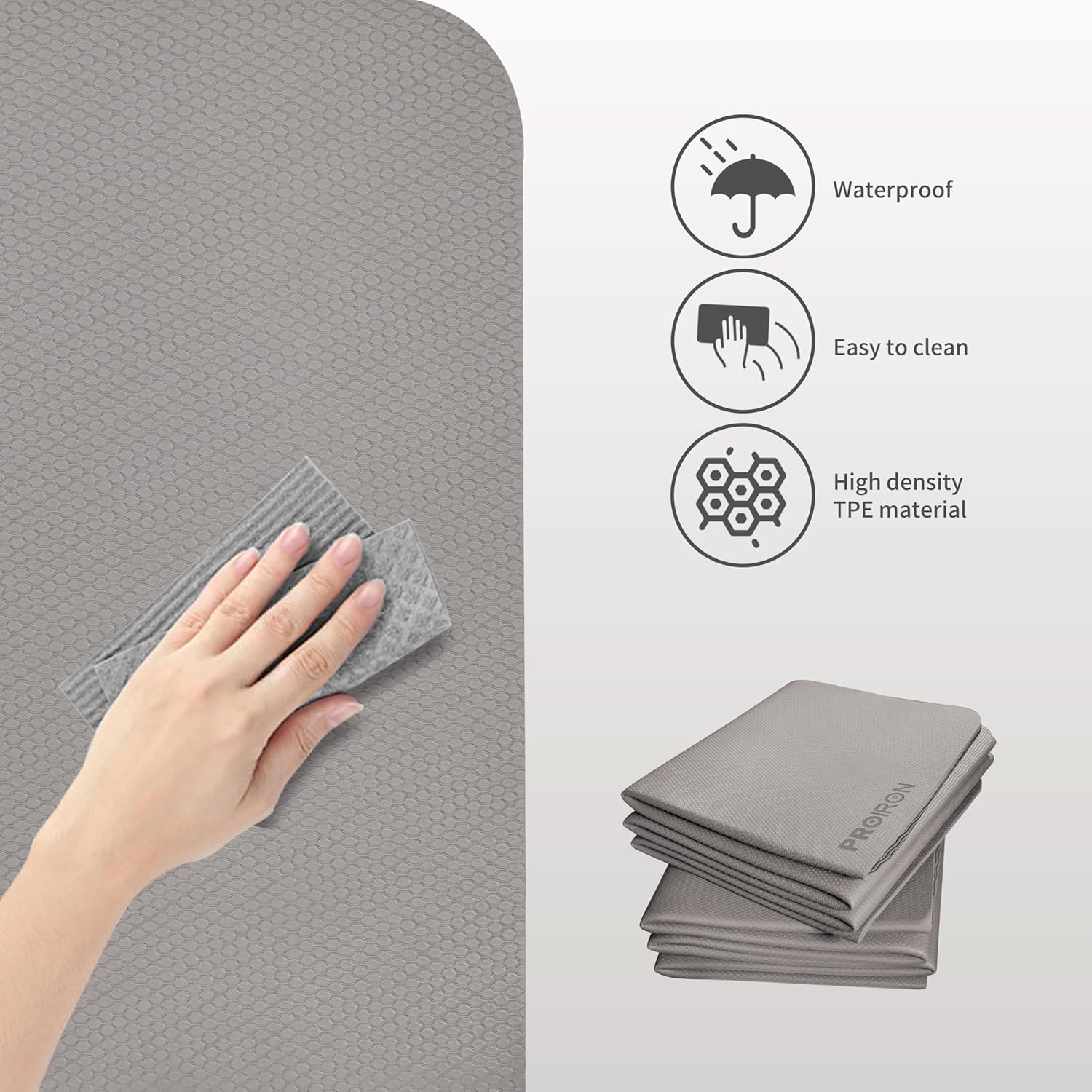 PROIRON Foldable Yoga Mat 0.24"/0.16" for Home Workout & Travel, Non Slip Travel Yoga Mats with Carry Bag, Packable Yoga Mat for Home Gym, Pilates, Fitness,Stretching - Image 4
