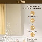 TETOTE 24 x 36 Miroir de salle de bain en nickel brossé en nickel, miroir à cadres en métal, verre trempé, miroir mural moderne de ferme pour décoration (horizontale/verticale)