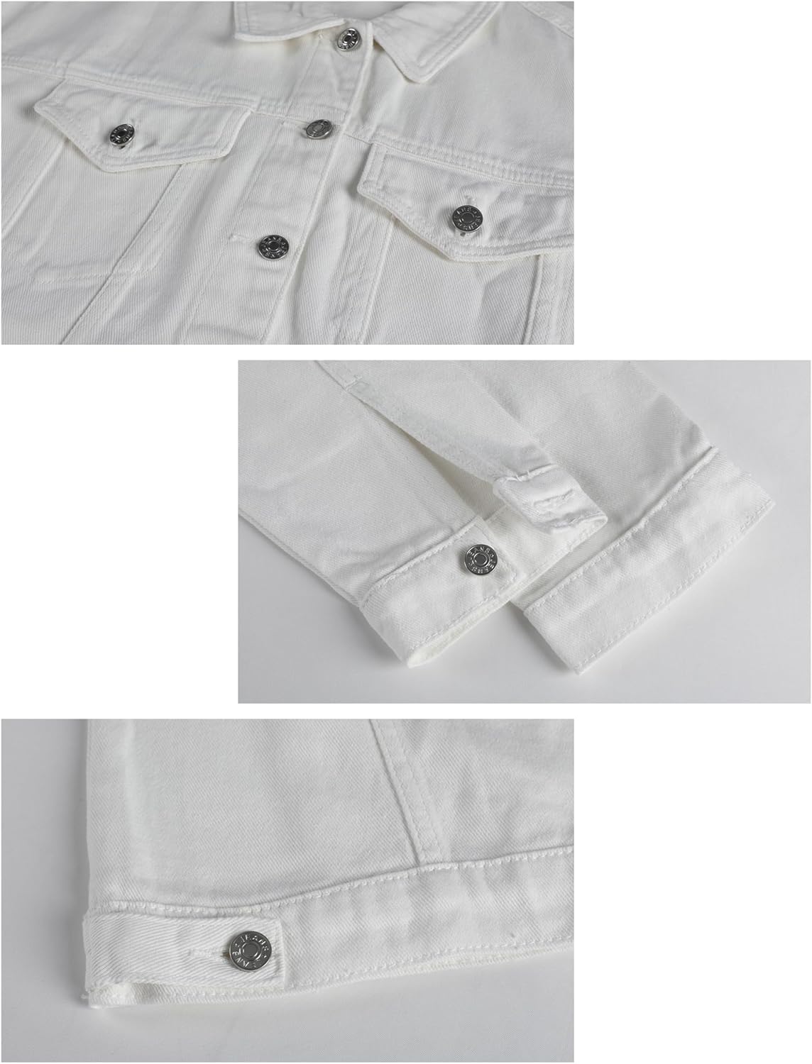 Omoone Women's Oversized Mid Long Denim Jacket Jean Biker Coat - Image 5