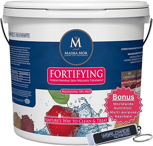 Madra Mor Dog Essentials - Barro fortificante para spa  Lavado de perros  Cuidado de perros  Tratamiento de piel seca para perros  Baño de perro