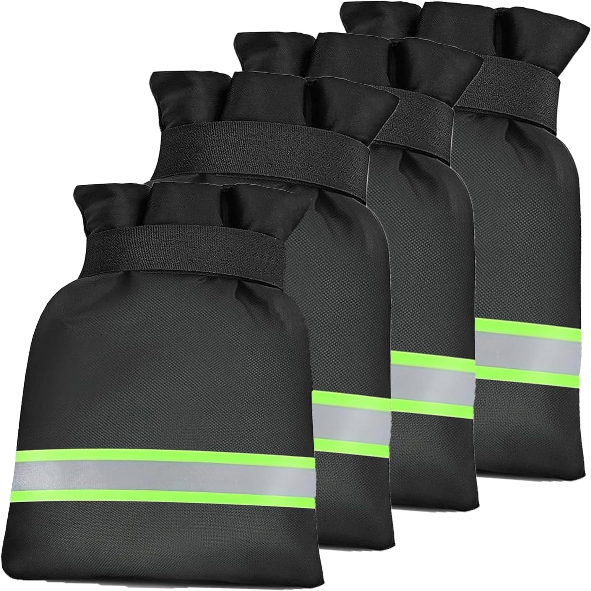 Copover Black 4Pcs Large Outside Tap Cover With Reflective Strip, 25X18cm Outdoor Tap Cover For Winter, Waterproof & Thickened Tap Jacket, Tap Cosy Cover Protects Your Tap From Freezing Bursting