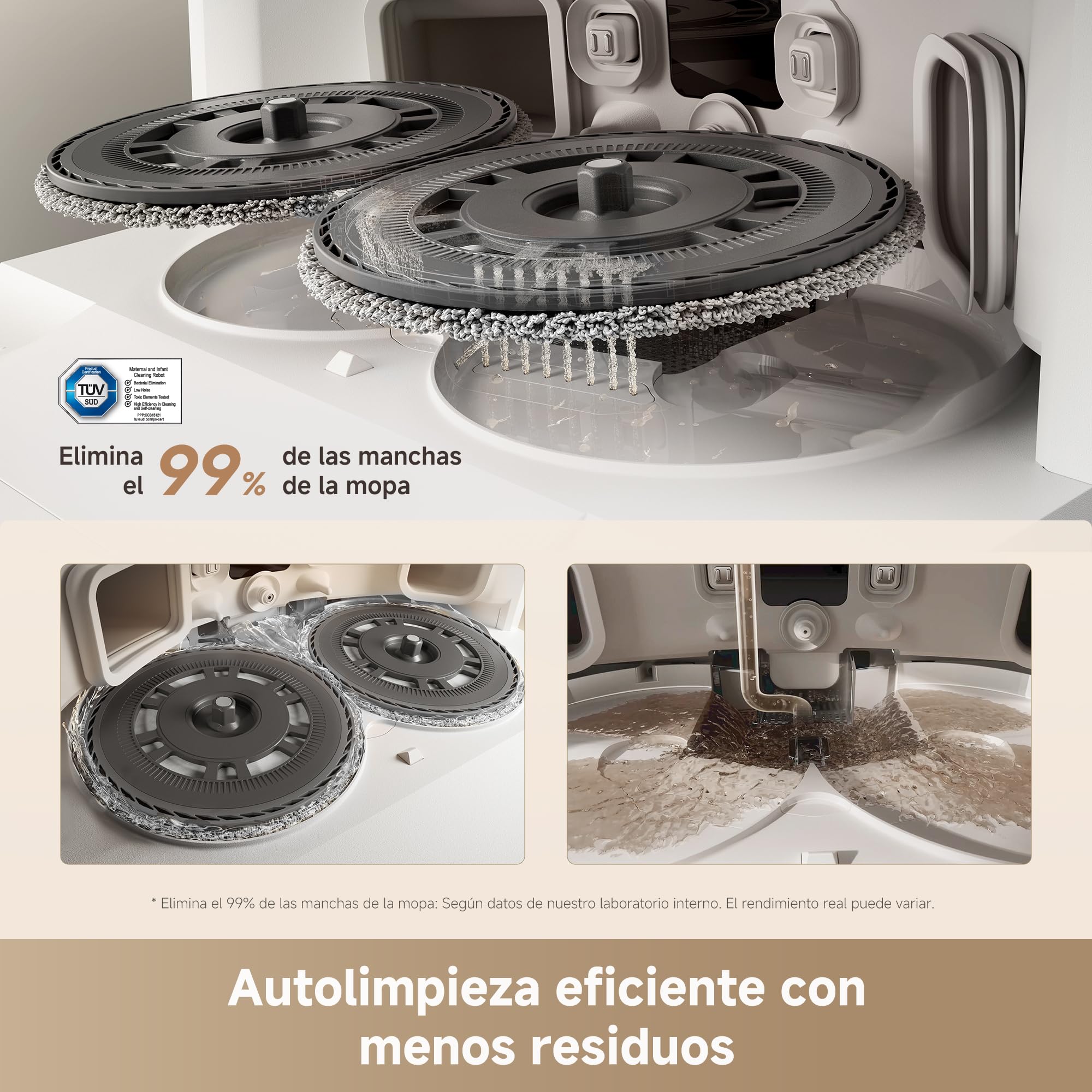 dreame L10s Ultra Gen 3 Kit Robot Aspirador y Friegasuelos, Succión de 25.000Pa, Cepillo Lateral y Mopa Extensible, AceClean DryBoard y Autolimpieza Automática de Mopa, Secado con Aire Caliente