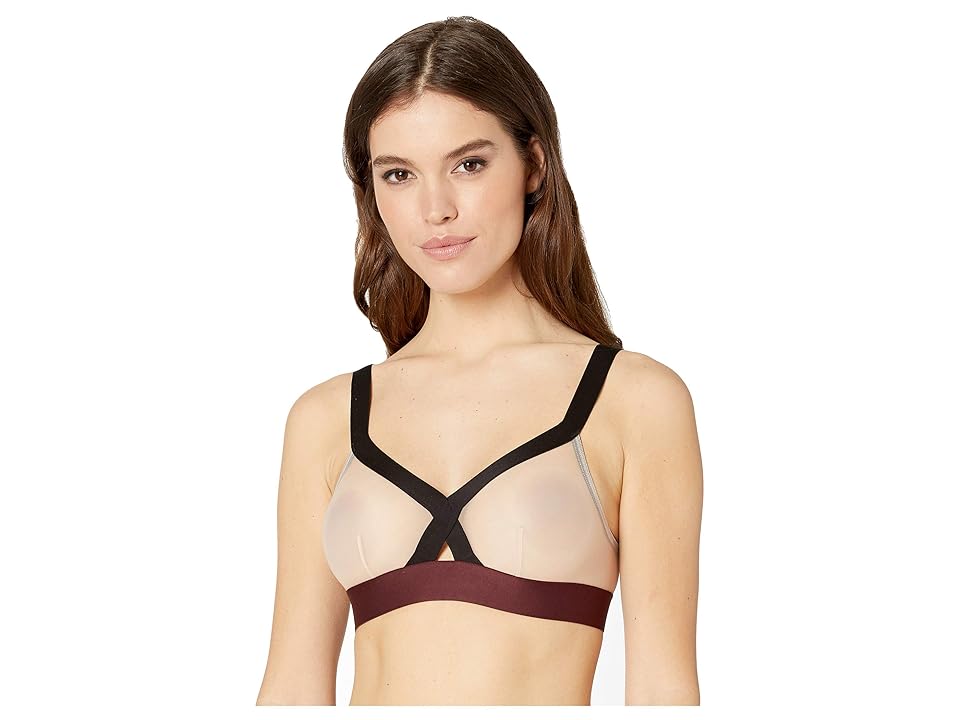 

DKNY Intimates Sheers Bralette DK4084 (Cameo/Vamp/Black) Women's Bra, Neutral