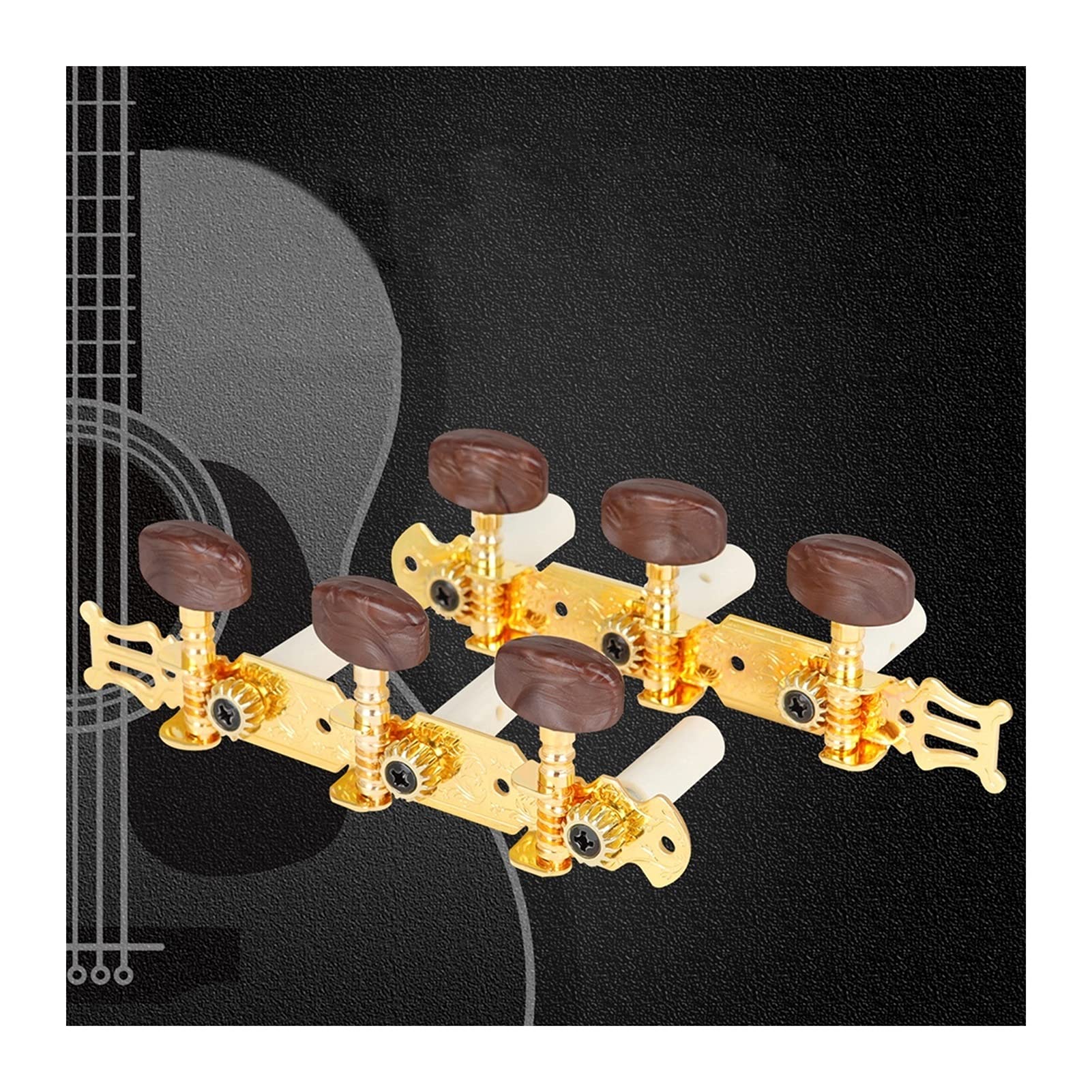Clavijas Afinación Sintonizadores De Afinación De Cuerda Dorada De Metal, Cabeza De Llaves De Máquina 14: 1, Izquierda, Derecha, 3L3R para Guitarra Clásica, Piezas De Accesorios De Bricolaje