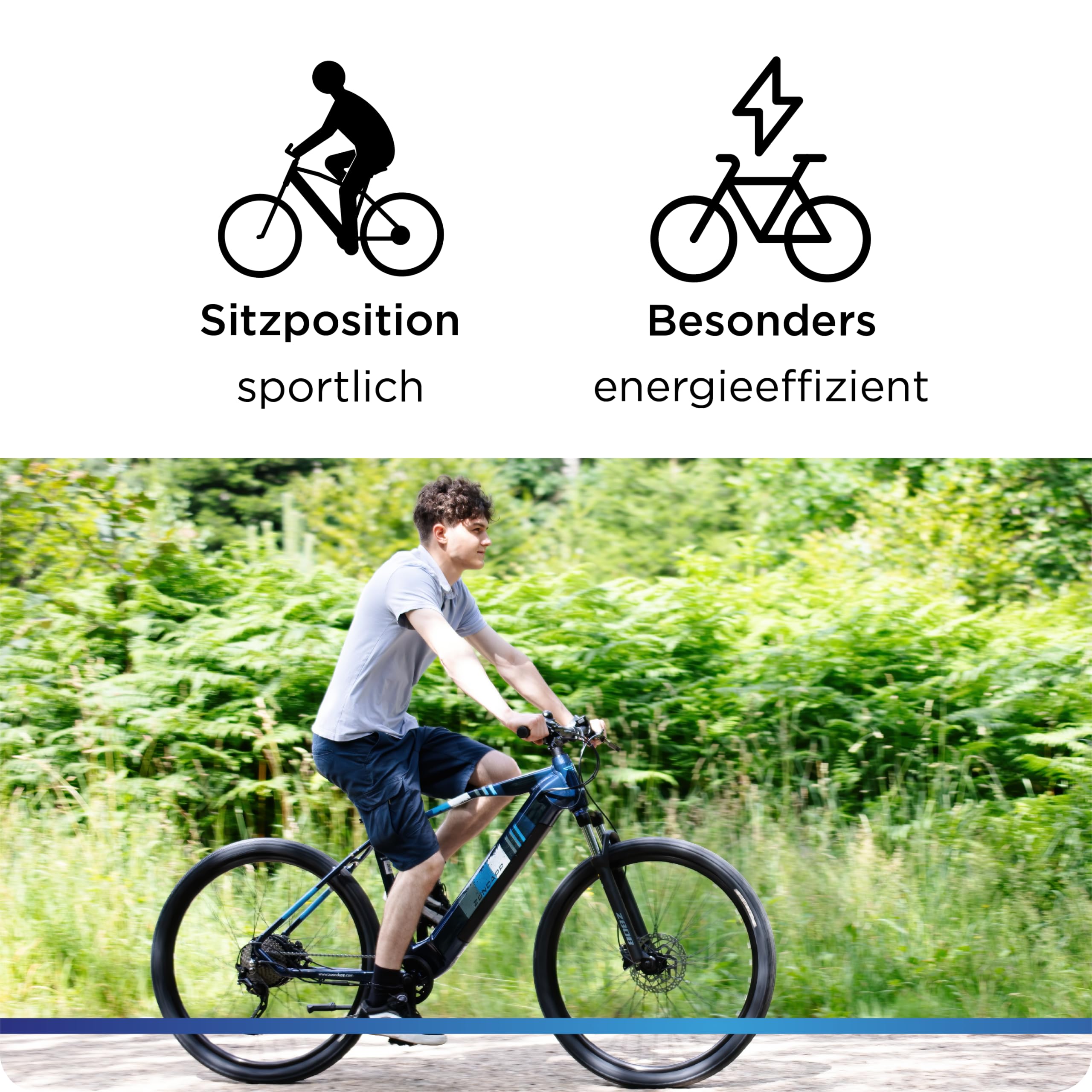 ZÜNDAPP Z808 E Bike Mountainbike 27,5" für Damen und Herren ab 155 cm Pedelec 10 Gang Elektrofahrrad 540Wh Scheibenbremsen