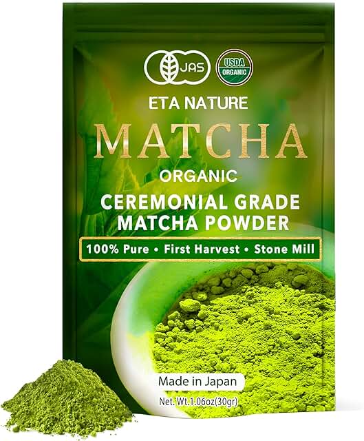 ETANATURE Premium Ceremonial Grade Matcha Powder - Matcha Green Tea Powd...