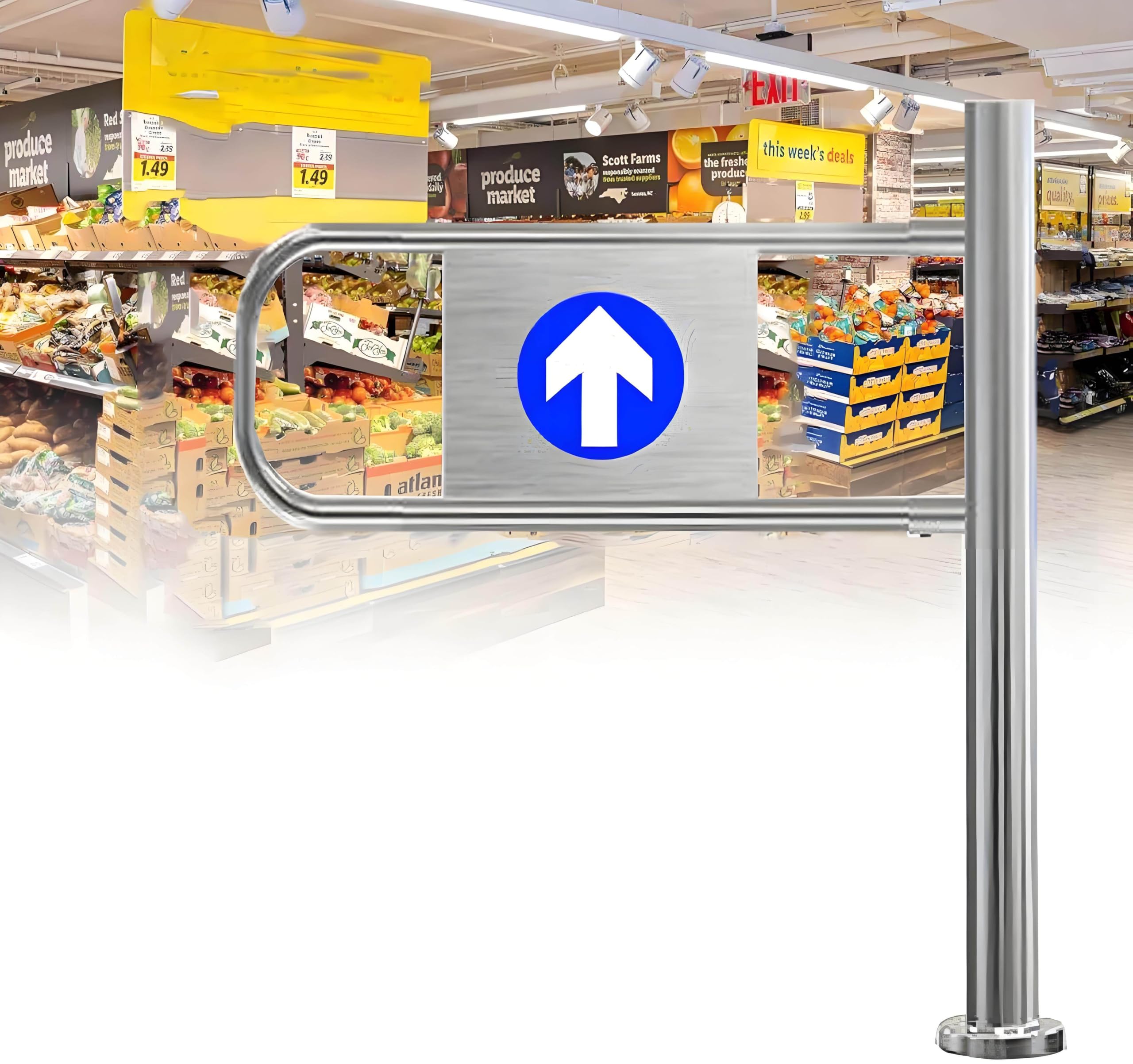 Porte sécurisée à sens unique auto-Cng pour usine et logistique