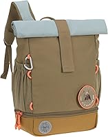 LÄSSIG Kleuterschoolrugzak, kinderrugzak, rolltop met borstriem, waterafstotend, 11 liter/mini rolltop rugzak, Natuur Lichtblauw, Eén maat, Kinderrugzak