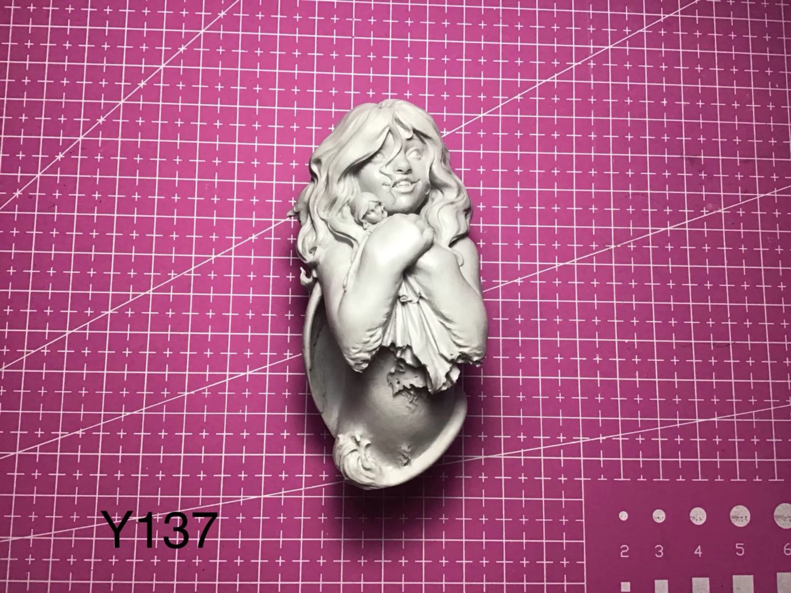 【1/10】 Antyczna fantazja żeńska wojowniczka z żywicy model zestaw do montażu miniaturowy biust z żywicy części modelarskie (niezmontowane i niepomalowane) // ye5w-1