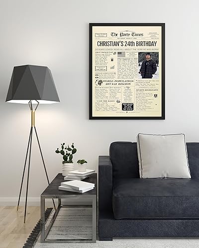 Miniatura 4 de TICKLIF Decoraciones de fiesta de cumpleaños personalizadas para ella, él, niña, niño, niño, niño, hijo, hija, póster personalizado con nombre,