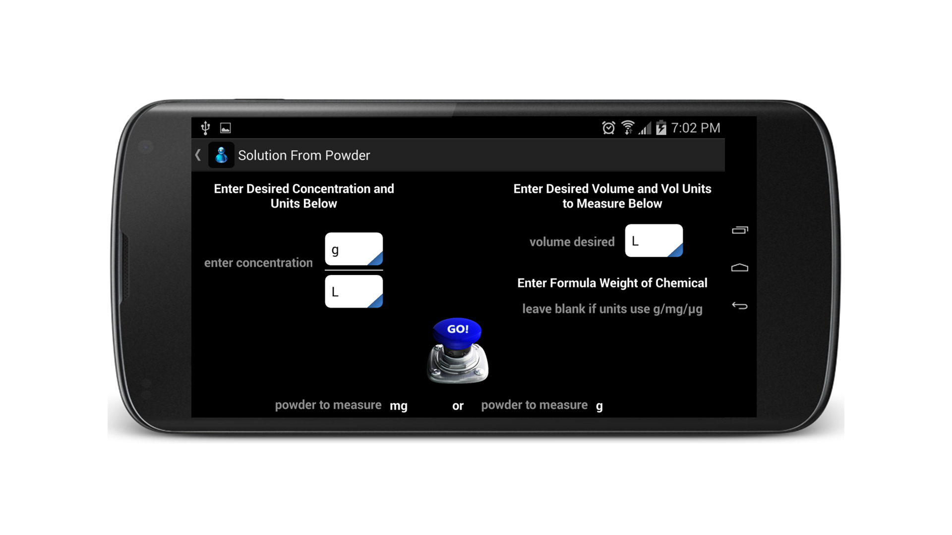 Solution & Dilution Calc Buddy - App on Amazon Appstore