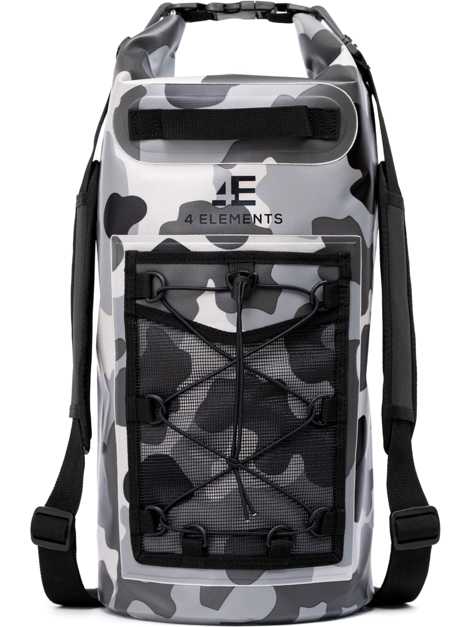 Telsa Uk Unisex Urban Camo 4 Elements - Waterproof Bag And Dry Bag Roll Top Waterproof Rucksack, Wet Bag & Hiking, Waters Sports Or Camping Bag, 20L Drybag (Urban Camo)