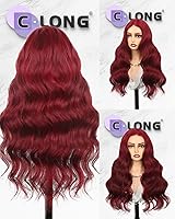 Vista 8 de Pelucas de cabello humano con encaje frontal color borgoña 99j de 13 x 6, densidad del 200 %, pelucas de encaje frontal HD 99j de color rojo