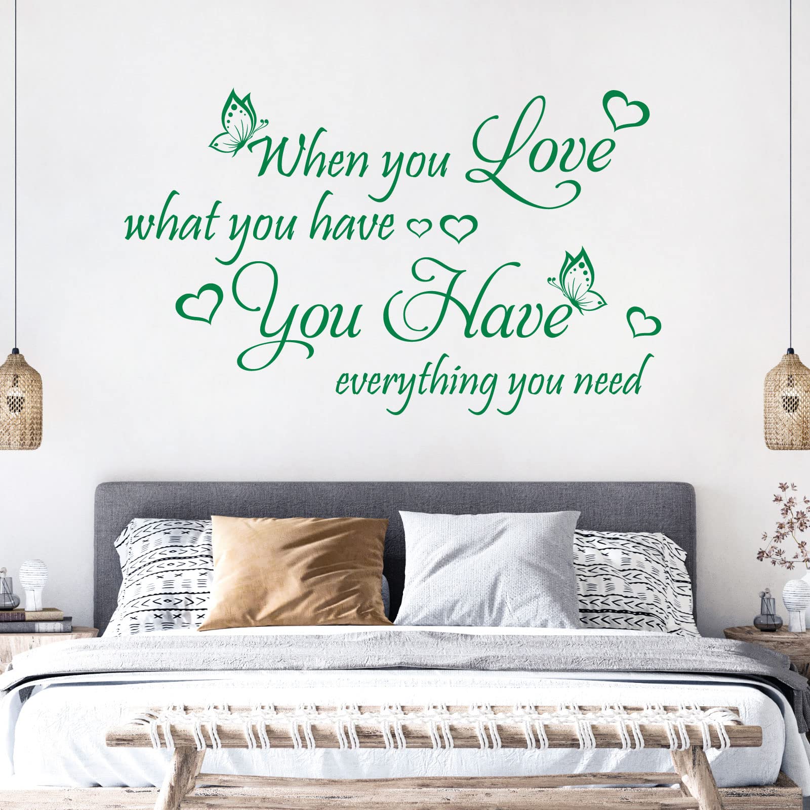 When You Love What You Have, You Have Everything ... - Quote Decal Wall Sticker [XLarge] [Meadow]