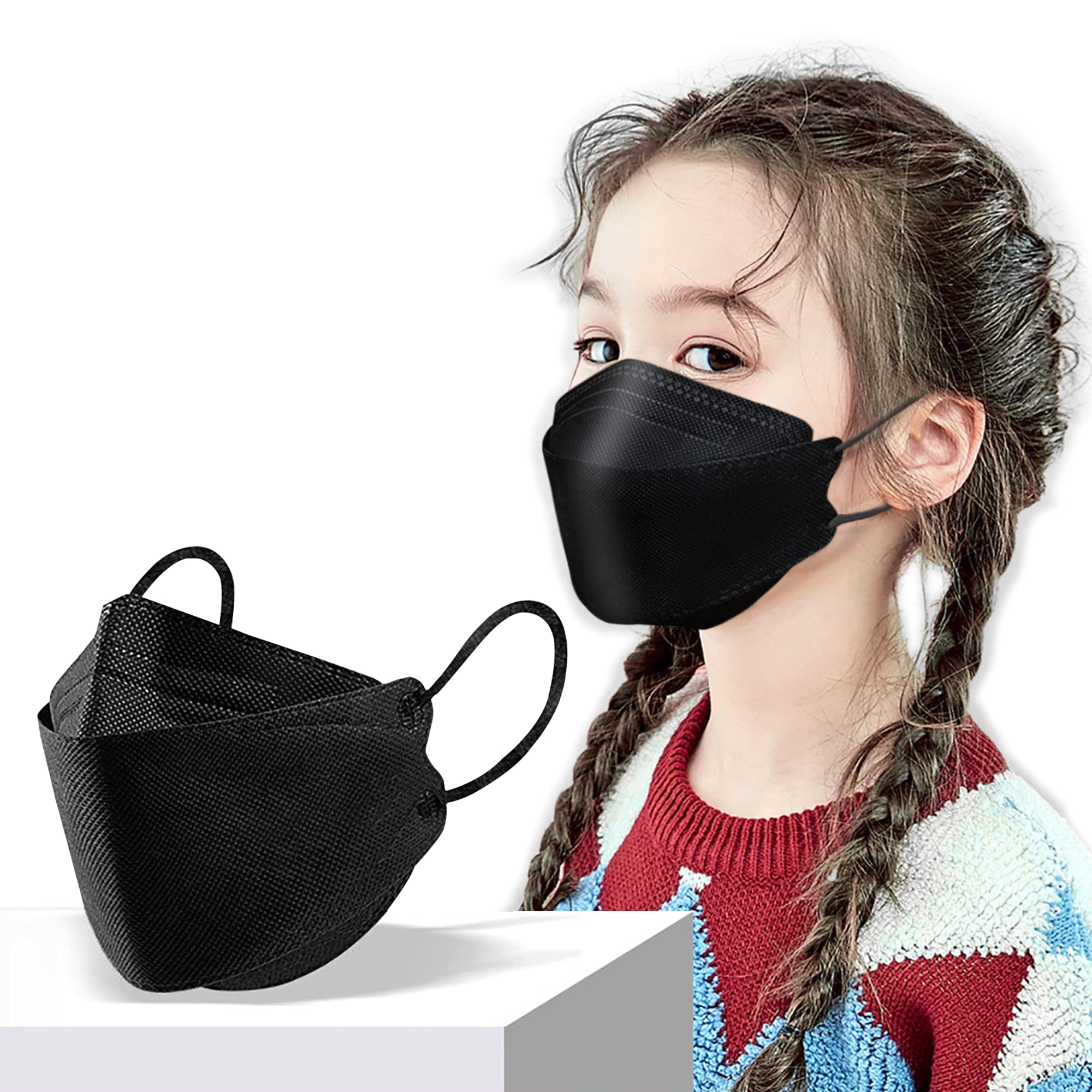 Wowobjects® 4 Layer High Filtration KF94 gives N95* Level protection Mask for face Anti Pollution and protective Face mask (for Boys and Girls) N95 Mask for Kids | Suitable for 4-12 Years Kid | Black | Pack of 20 (B096FFSDDG) Amazon Price History, Amazon Price Tracker