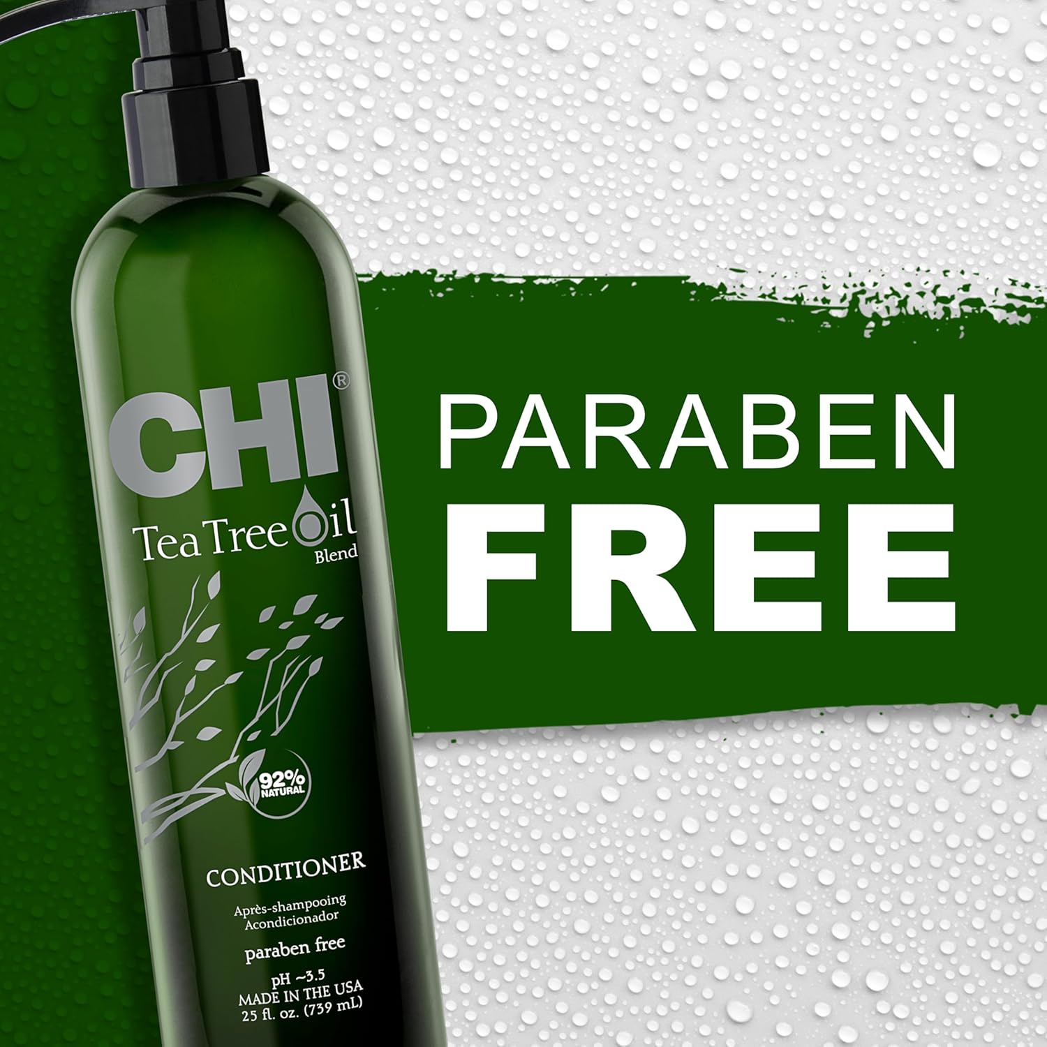 CHI Tea Tree Oil Conditioner, Strengthens Hair & Invigorates & Soothes Worn Out Locks, Sulfate, Paraben, & Cruelty-Free, 25 Oz