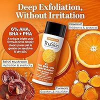 Vista 3 de TruSkin BHA Exfoliante líquido y tóner – PHA AHA BHA exfoliante suave con ácido salicílico y glicólico, vitamina C – Mejora la apariencia del tono